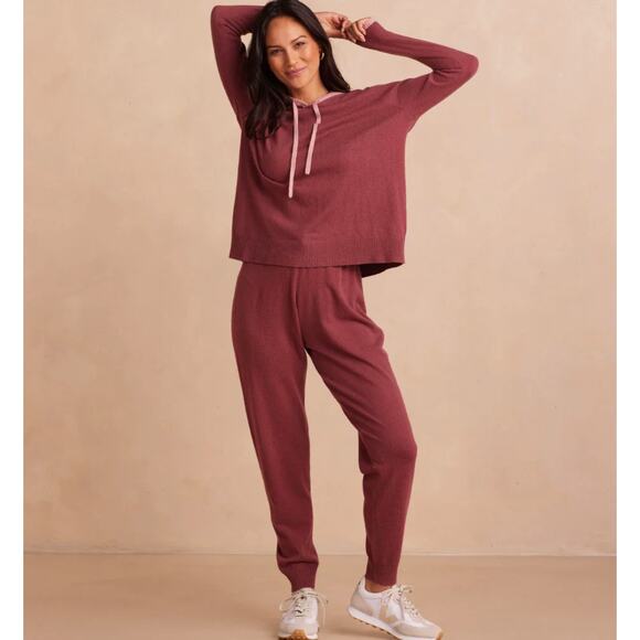 Summersalt Knit Hooded Sweater Cashmere Merino Wool Pullover Cozy Lounge Flaw S - Picture 10 of 11